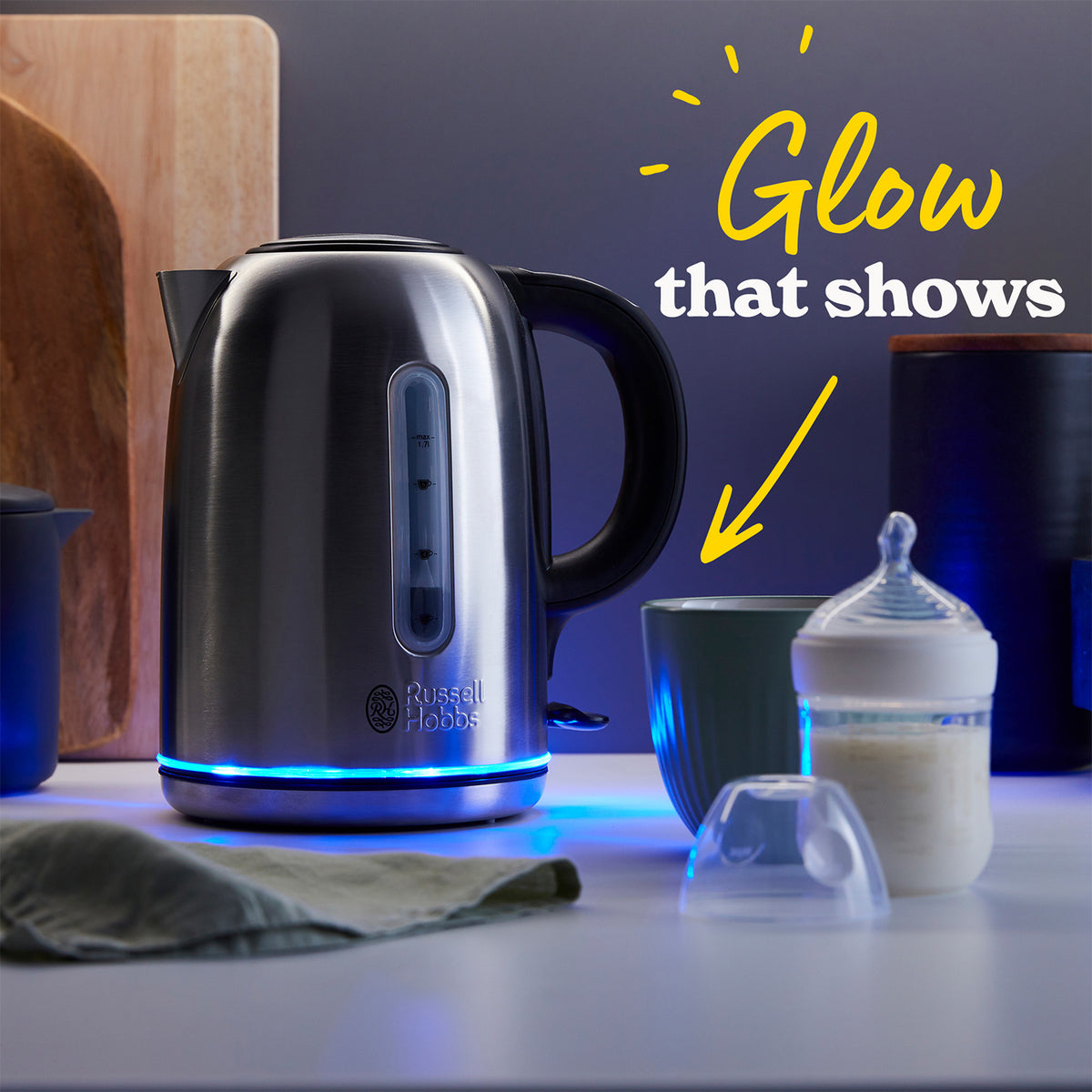 Russell Hobbs Buckingham 1.7L Quiet Boil Kettle - Stainless Steel | 20460