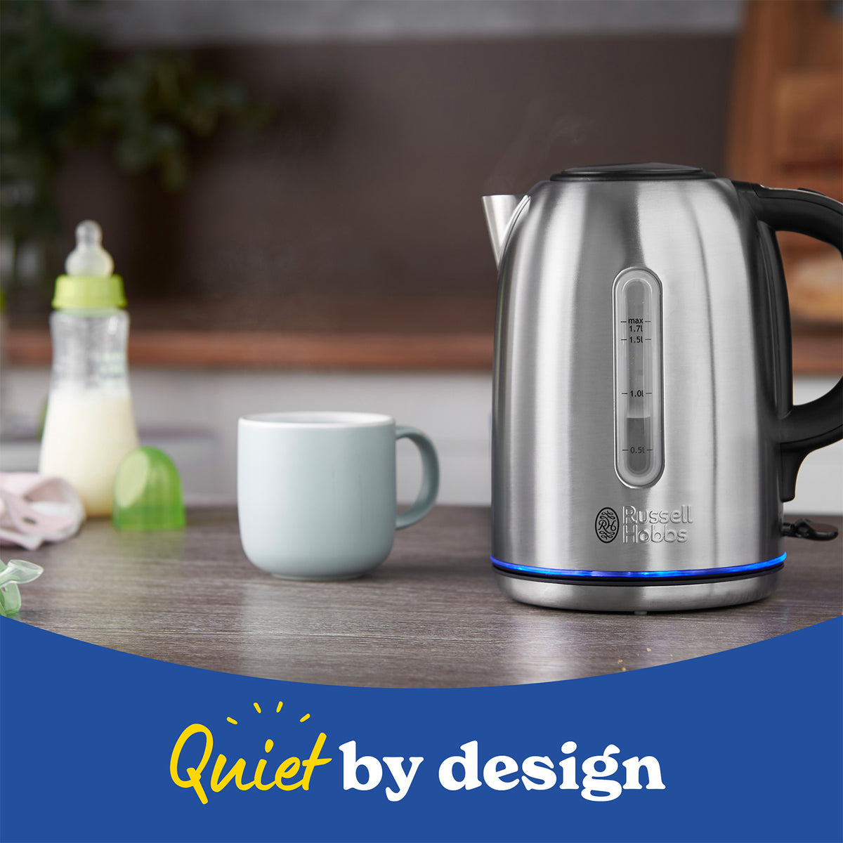 Russell Hobbs Buckingham 1.7L Quiet Boil Kettle - Stainless Steel | 20460