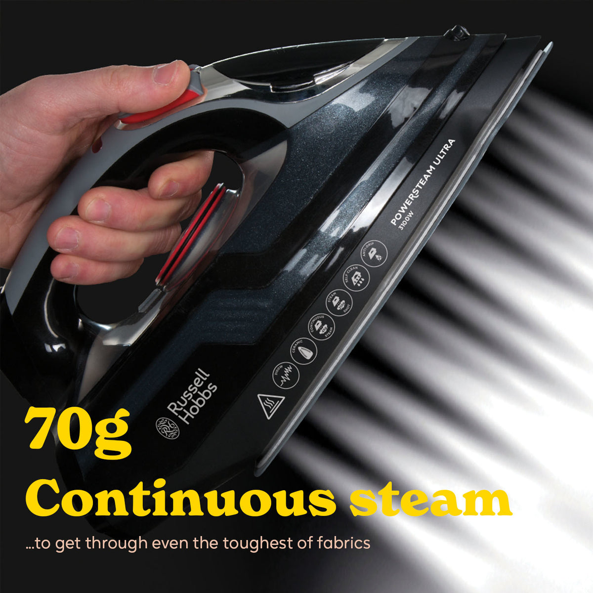 Russell Hobbs 3100W Power Steam Ultra Iron - Black | 20630