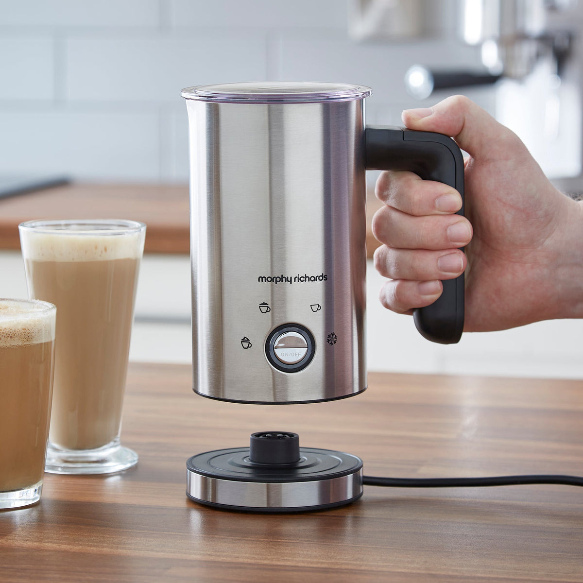 Morphy Richards Brew & Blend Electric Milk Frother - Stainless Steel | 210003 from Morphy Richards - DID Electrical