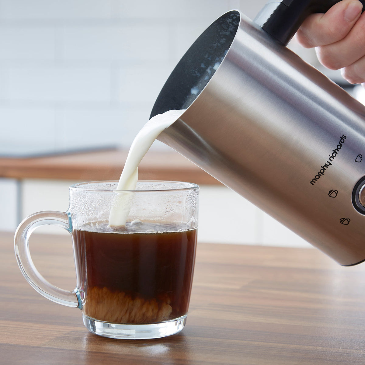 Morphy Richards Brew &amp; Blend Electric Milk Frother - Stainless Steel | 210003 from Morphy Richards - DID Electrical