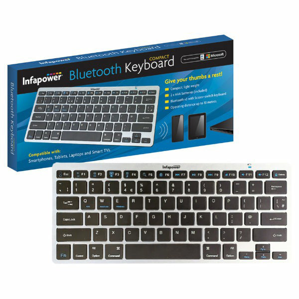 Infapower X207 Wireless Bluetooth Keyboard - Silver | 212705 from Infapower - DID Electrical