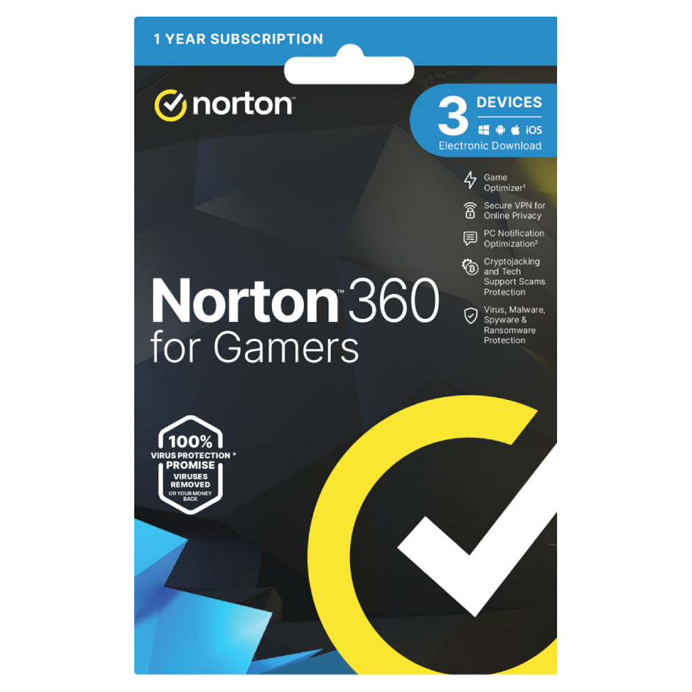 Norton 360 For Gamers 50GB ES Antivirus 1 Year - 3 Devices | 21443498 from Norton - DID Electrical