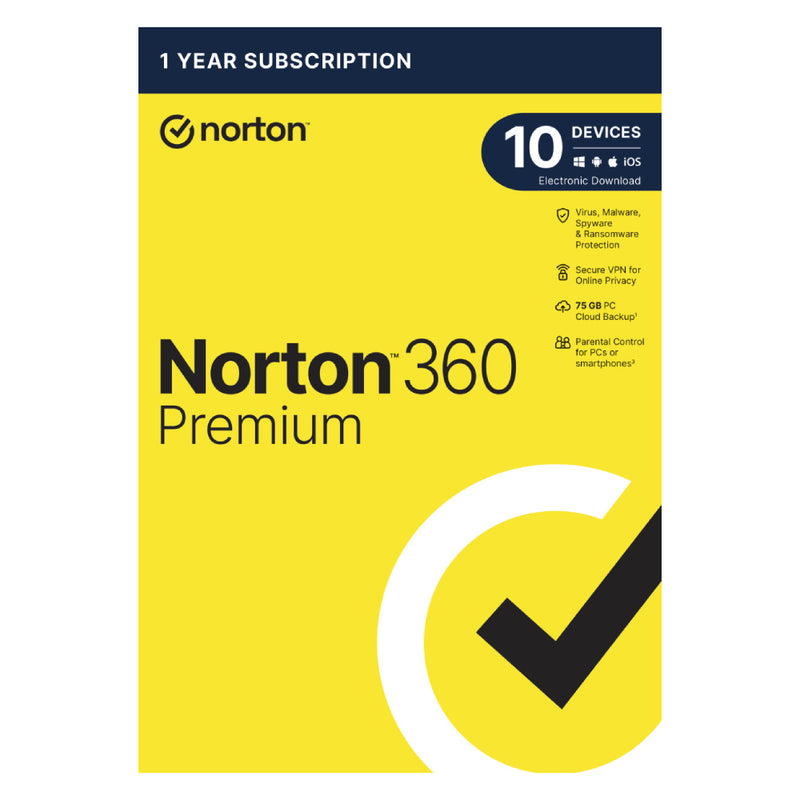 Norton 360 Premium Digital Licence 1 Year - 10 Devices | 21443532 from Norton - DID Electrical