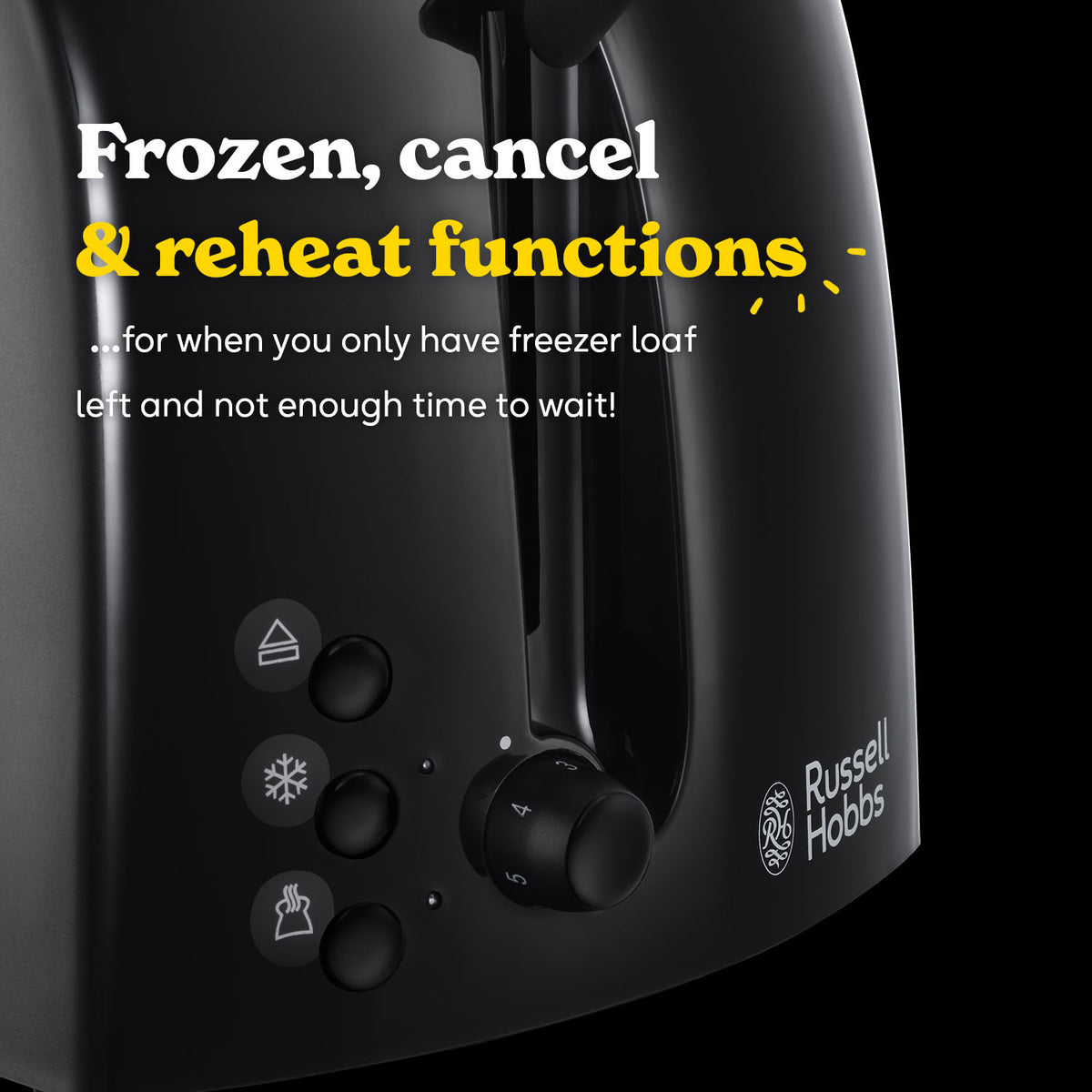 Russell Hobbs Textures 850W 2 Slice Toaster - Black | 21641
