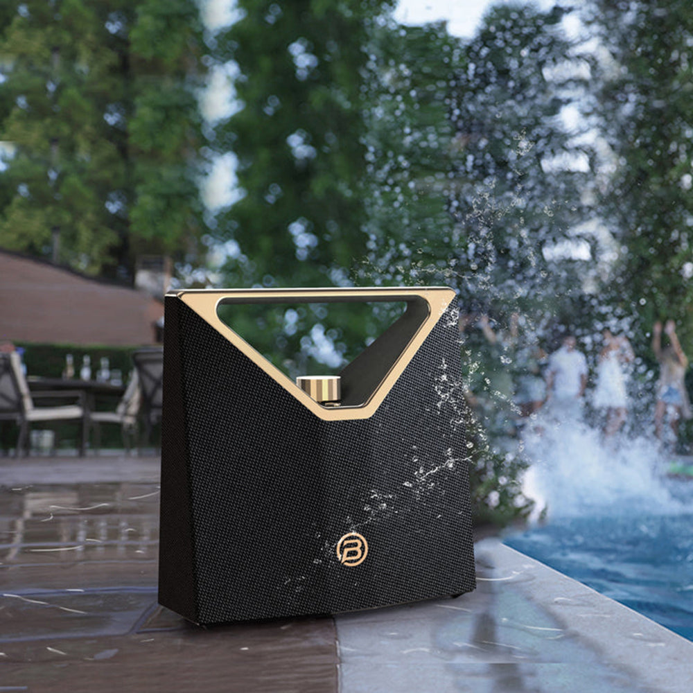 Bugani Brief Plus Portable Bluetooth Speaker - Black & Gold | 221093-02 from Bugani - DID Electrical