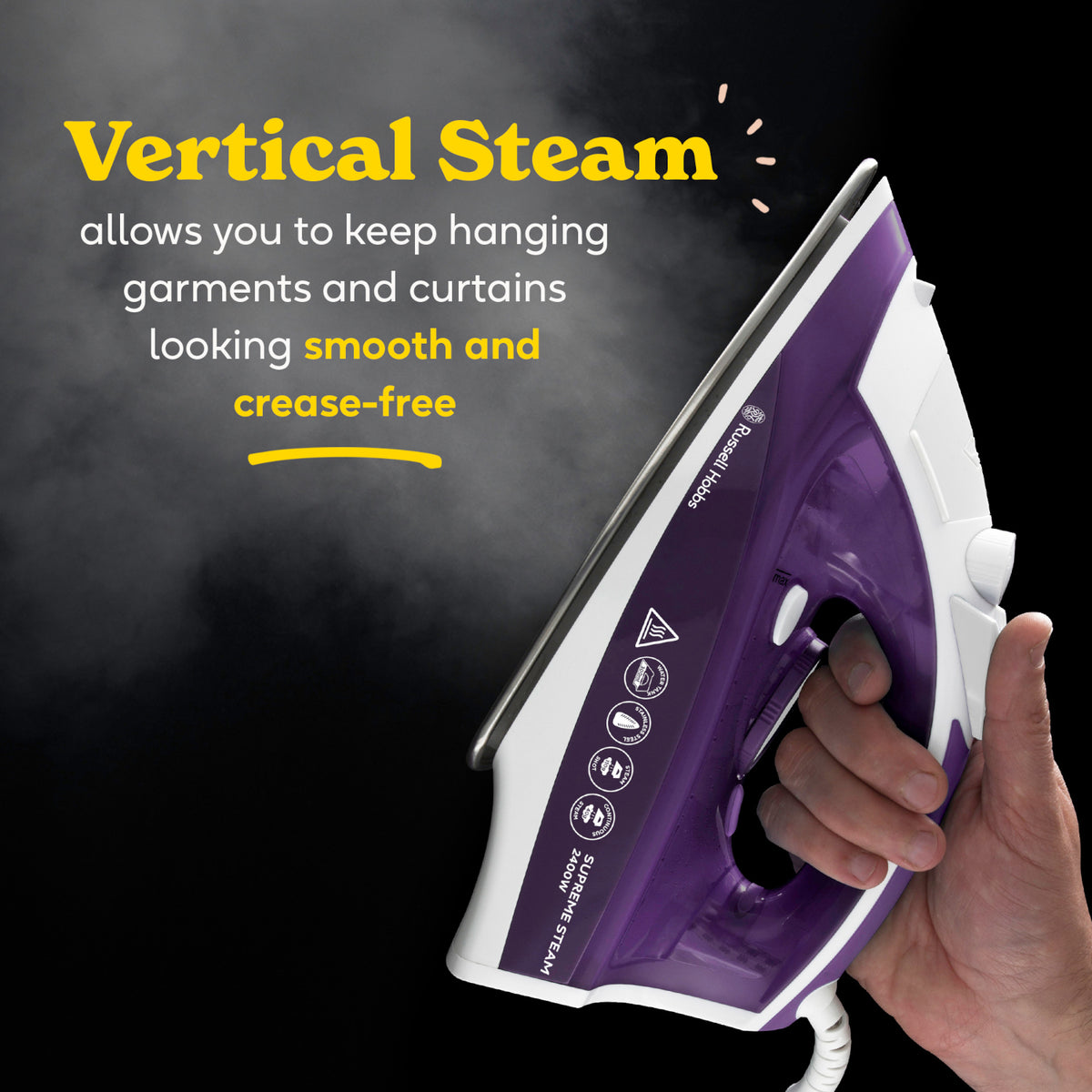 Russell Hobbs 2400W Supremesteam Steam Iron - Purple | 23060