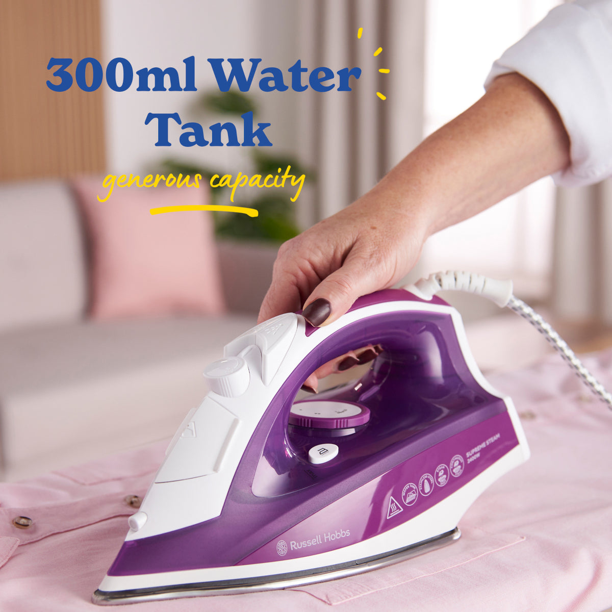 Russell Hobbs 2400W Supremesteam Steam Iron - Purple | 23060