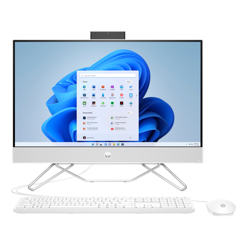 HP 23.8" AMD Ryzen 3 8GB/256GB All-in-One Desktop - Starry White | 24-cb1006na from HP - DID Electrical