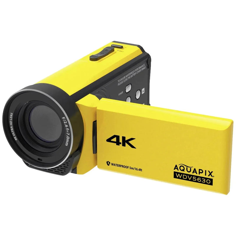 Easypix Aquapix WDV5630 13MP 4K Underwater Camcorder - Yellow | 24013 from Easypix - DID Electrical