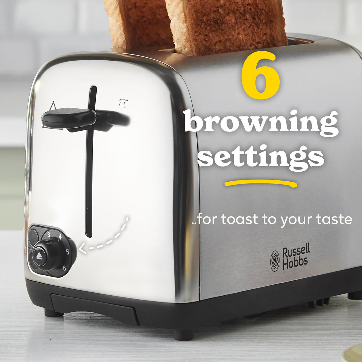 Russell Hobbs Classics 2 slice Toaster - Brushed Stainless Steel | 24080
