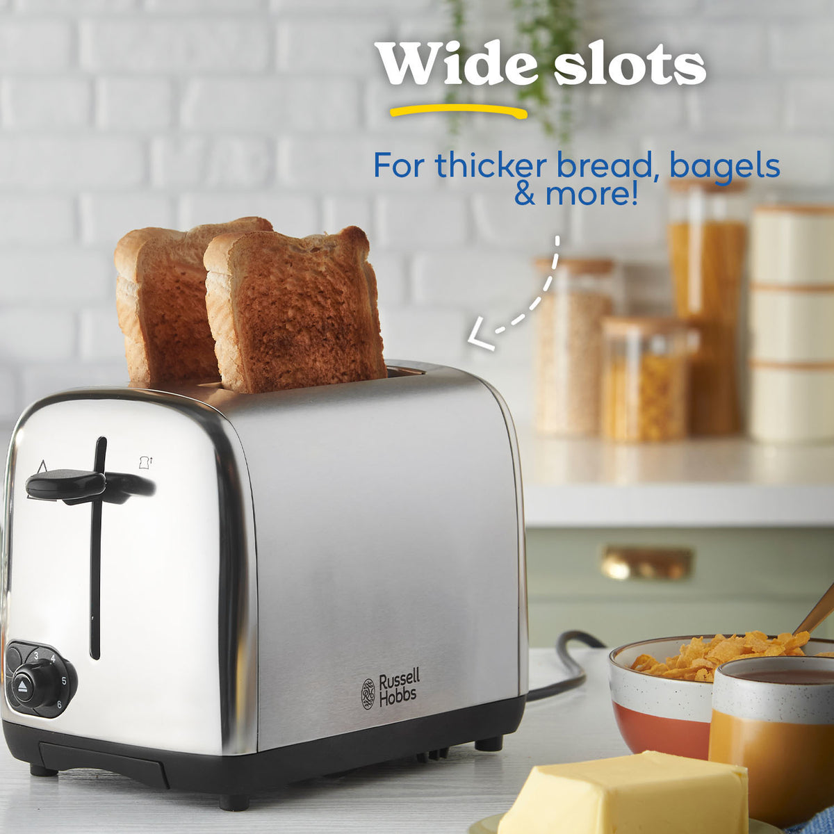 Russell Hobbs Classics 2 slice Toaster - Brushed Stainless Steel | 24080