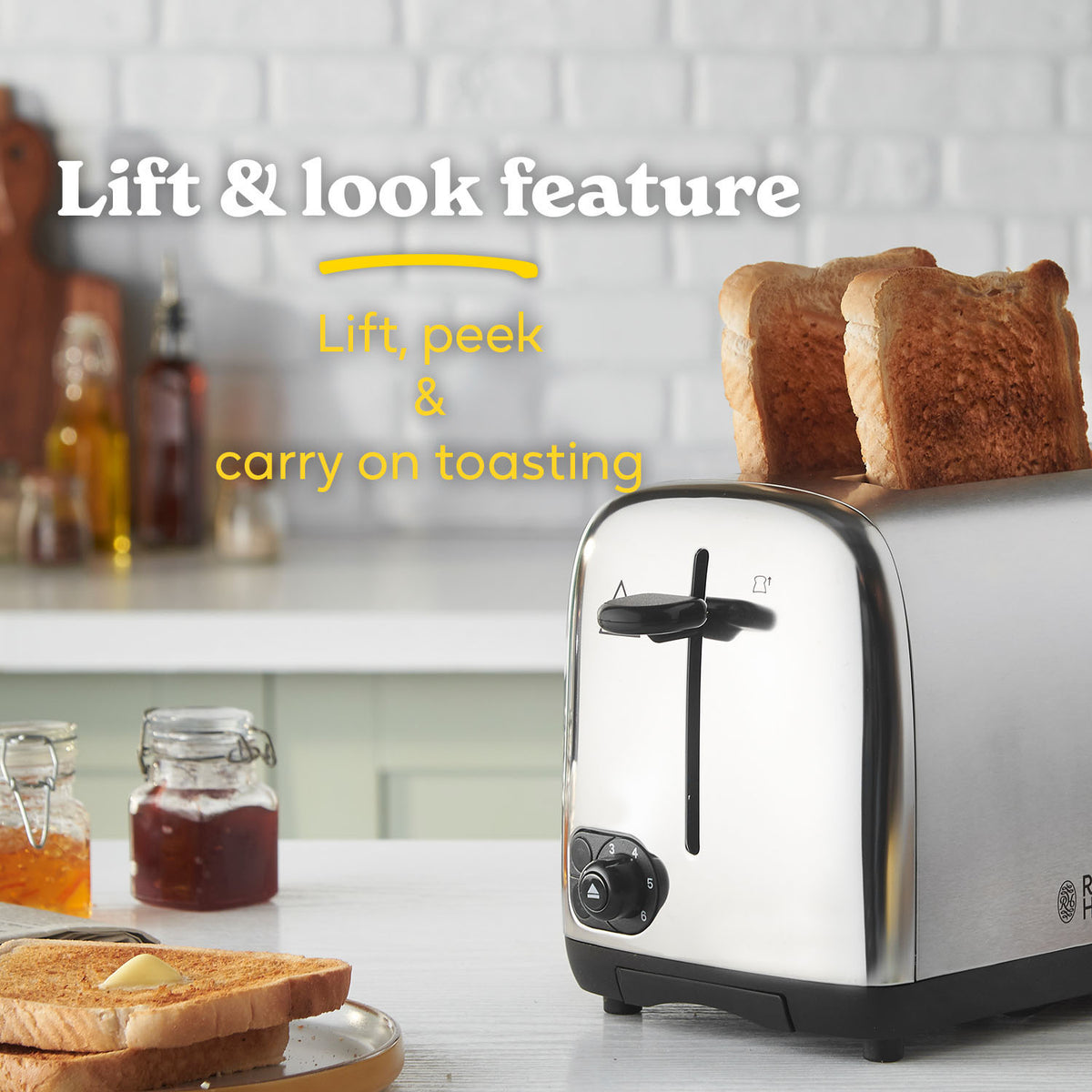 Russell Hobbs Classics 2 slice Toaster - Brushed Stainless Steel | 24080