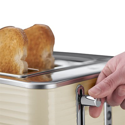 RussellHobbs Inspire 4 Slice Toaster - Cream | 24384 from Russell Hobbs - DID Electrical