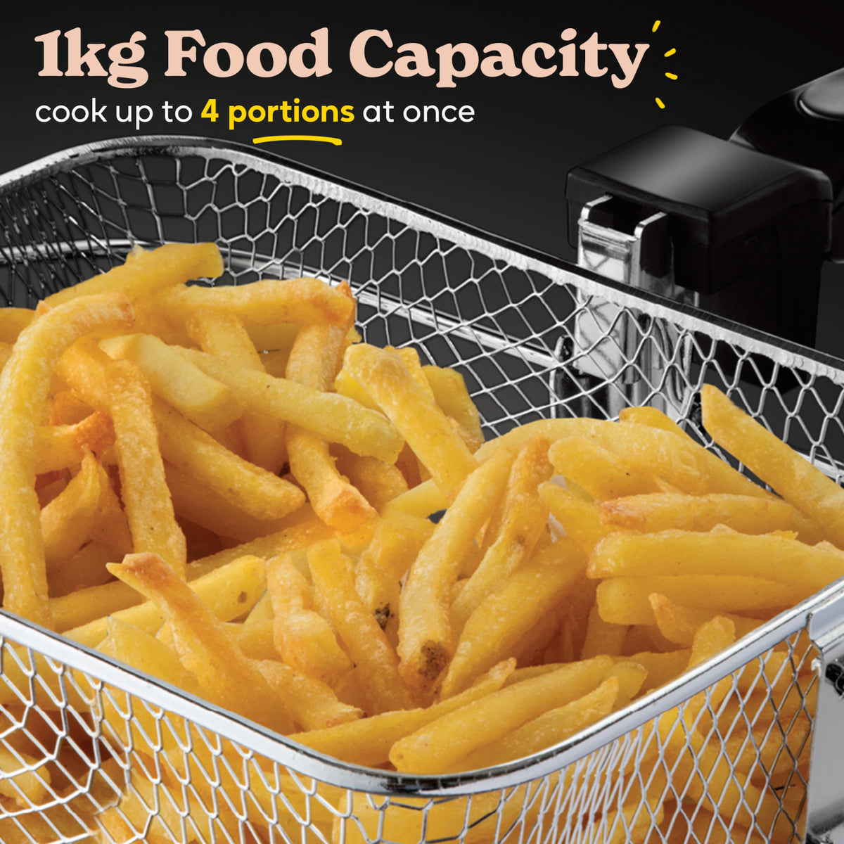 Russell Hobbs 1800W 1KG Maxi Deep Fryer - Black | 24570