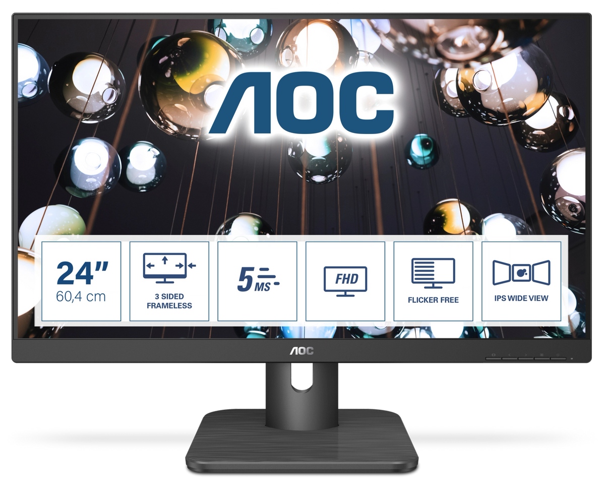 AOC 23.8" FHD Monitor - Black | 24E1Q