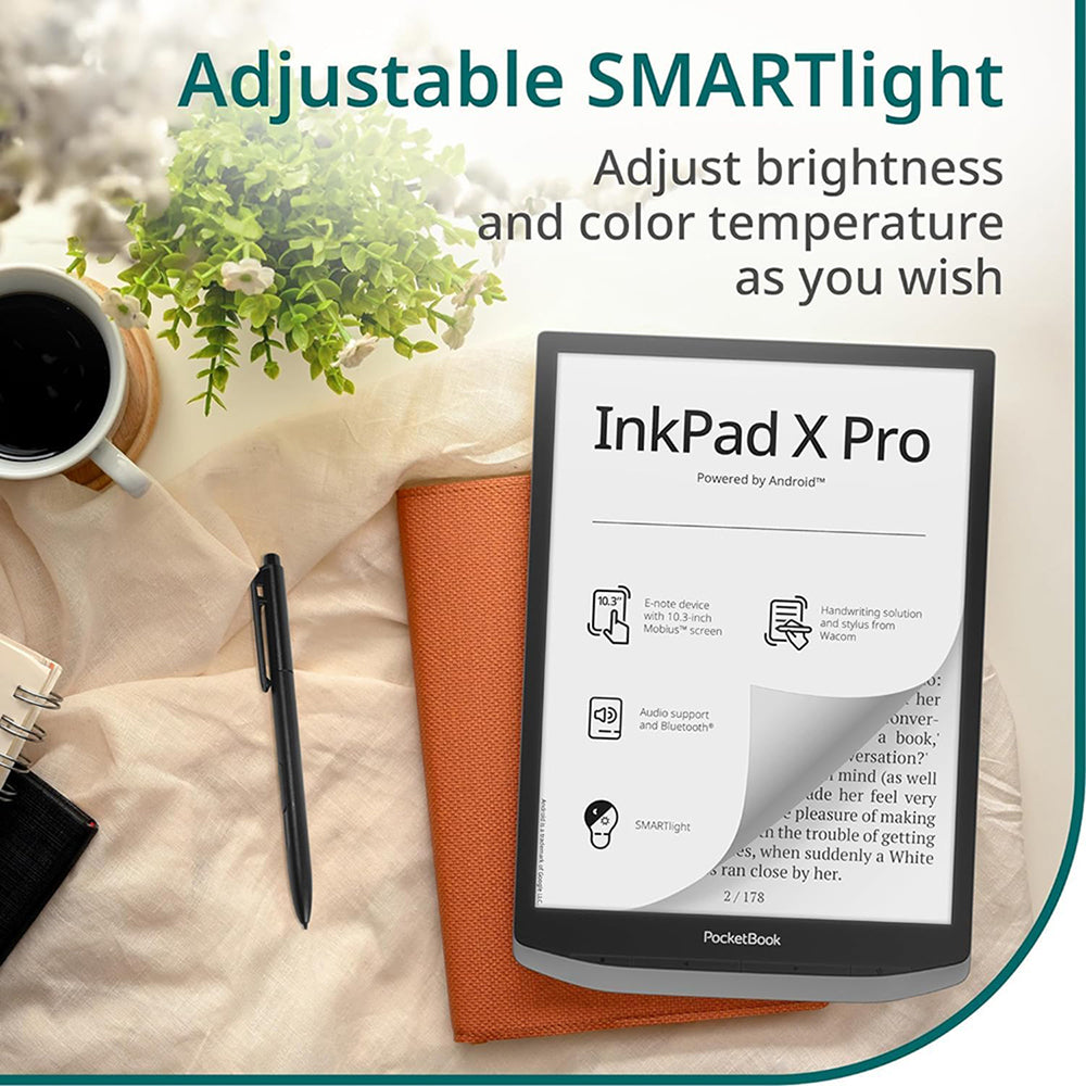 PocketBook Inkpad X Pro 10.3&quot; Touchscreen eReader Tablet - Grey | 253-PB1040D-M-WW from PocketBook - DID Electrical