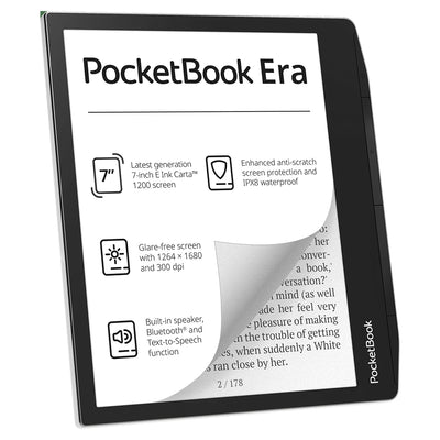 PocketBook Era 7" Touchscreen Waterproof eReader Tablet - Mist Grey | 253-PB700-U-16-WW from PocketBook - DID Electrical
