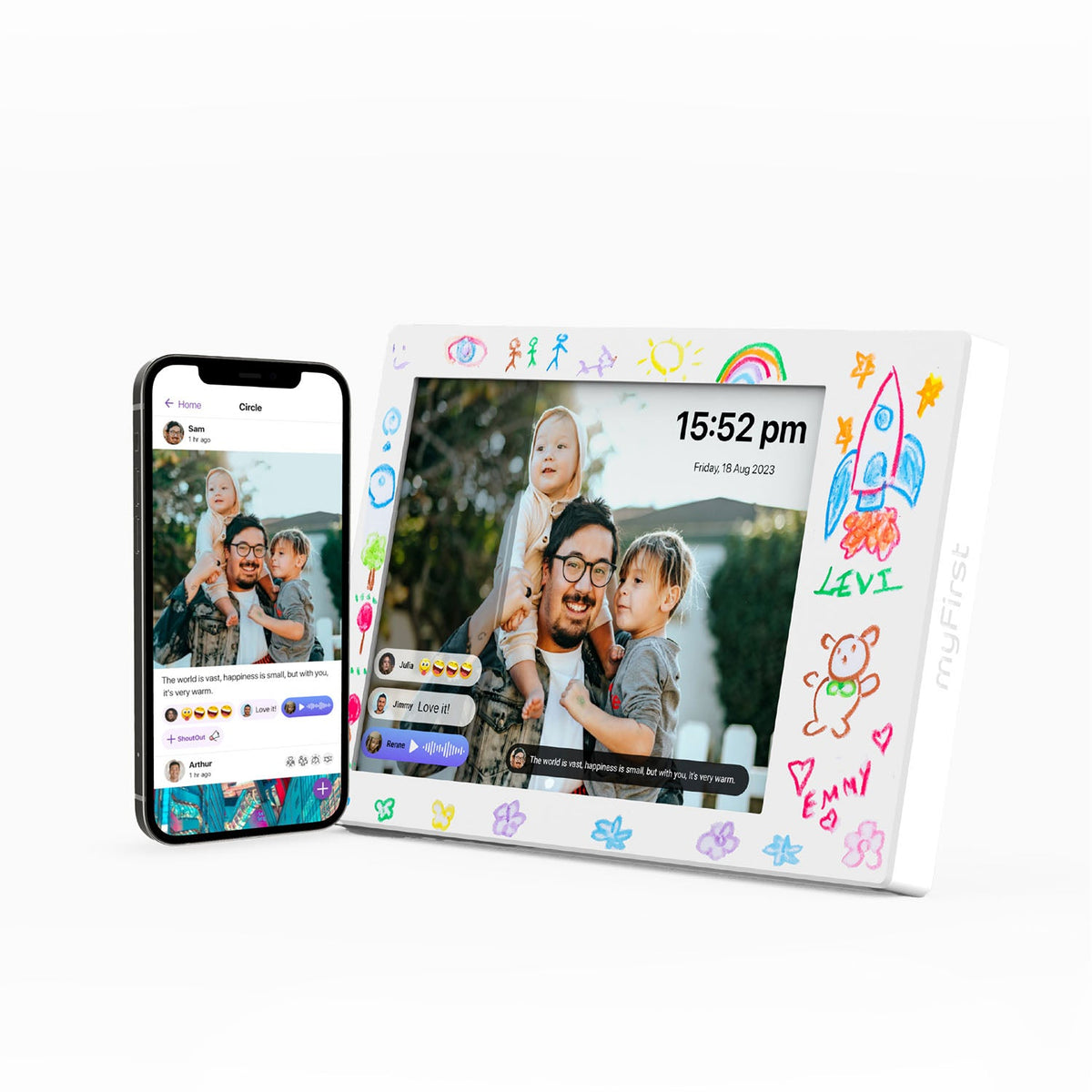 MyFirst Frame Doodle 9" Digital Photo Frame - White | 256-FF0901SA-WE01 from MyFirst - DID Electrical