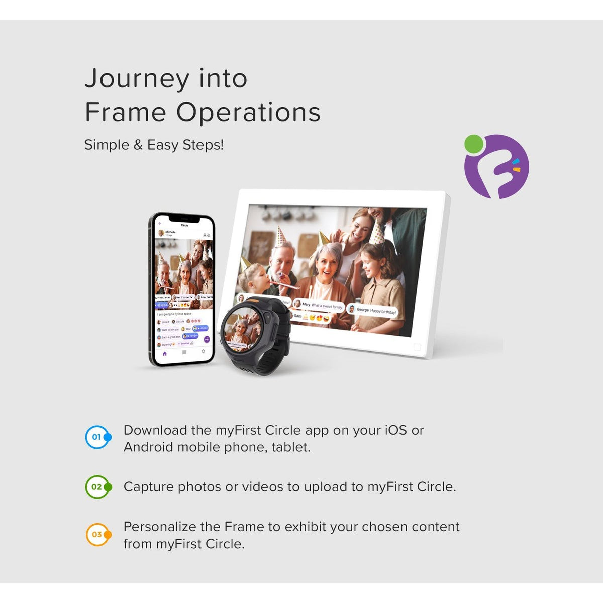 MyFirst Frame Live 10" Digital Photo Frame - White | 256-FF1001SA-WE01 from MyFirst - DID Electrical
