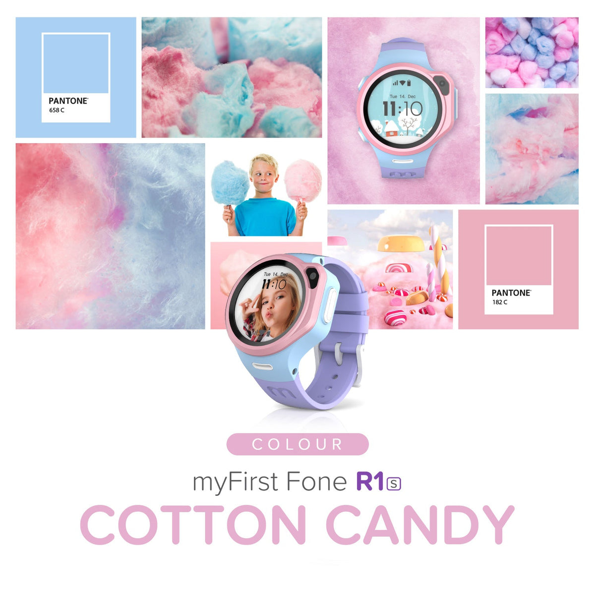 MyFirst Fone R1s Kids Smart Watch - Cotton Candy | 256-KW1305SA-CC02 from MyFirst - DID Electrical