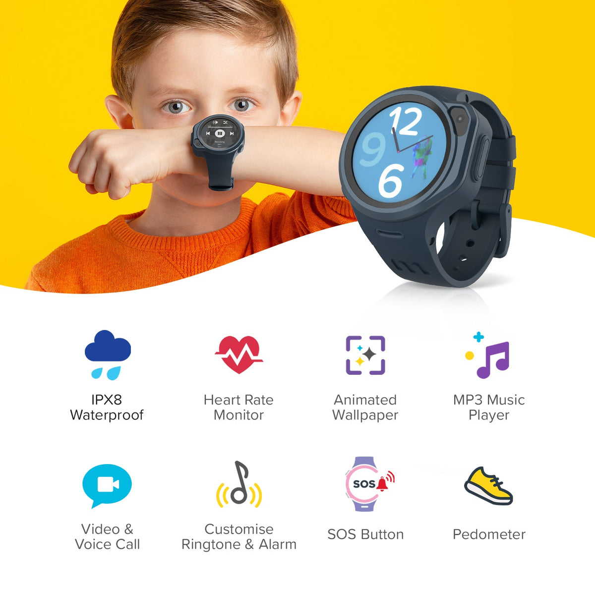 MyFirst Fone R1s Kids Smart Watch - Space Blue | 256-KW1305SA-SB02 from MyFirst - DID Electrical