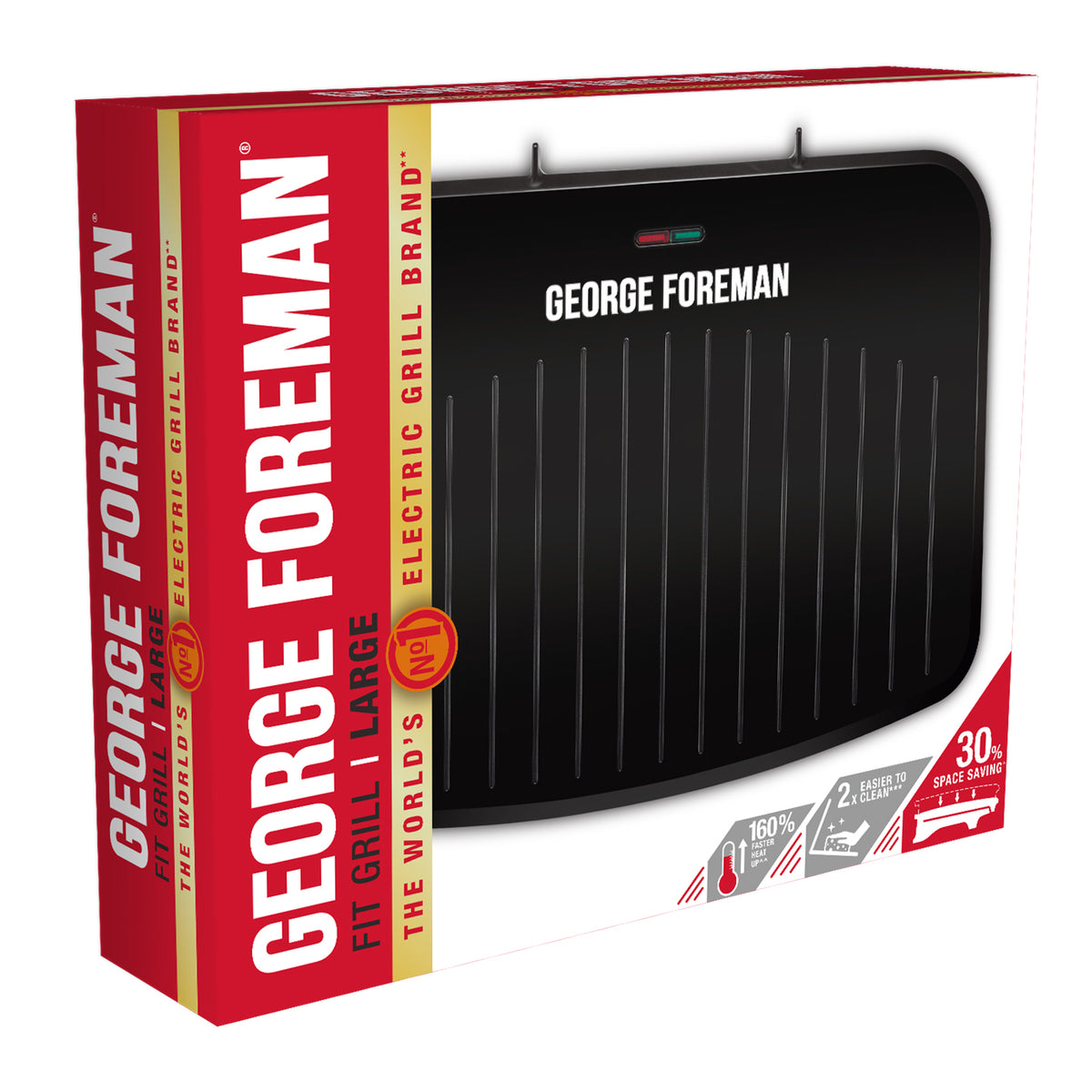 George Foreman Large Fit Health Grill - Black | 25820