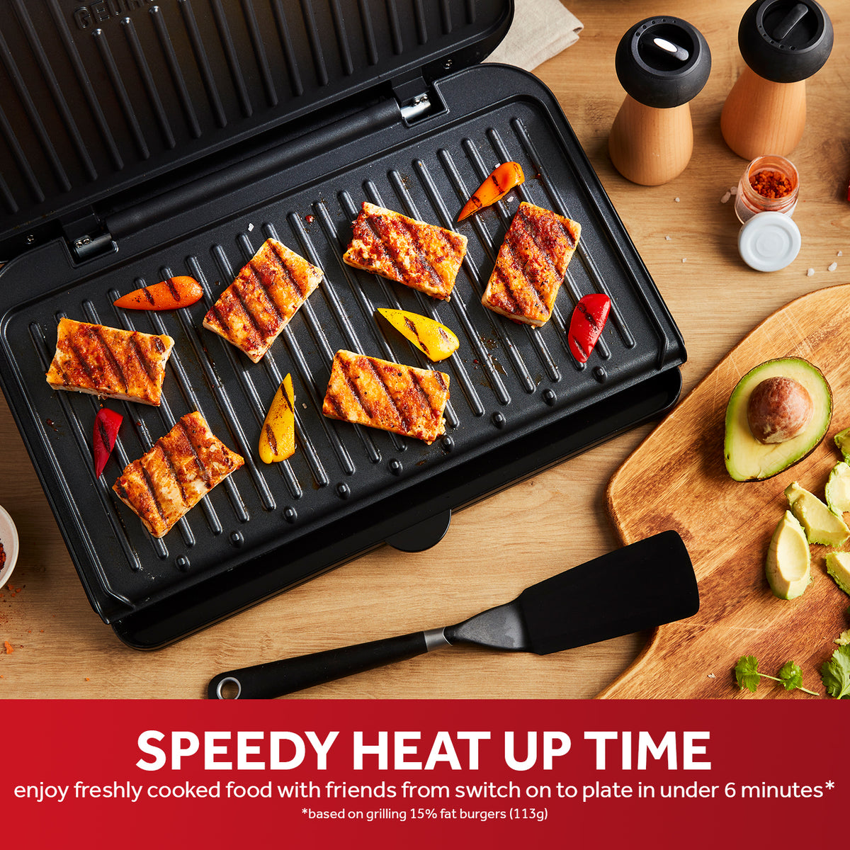 George Foreman Large Fit Health Grill - Black | 25820