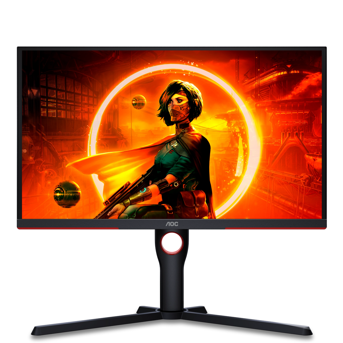AOC 24.5" FHD Gaming Monitor - Black & Red | 25G3ZM/BK