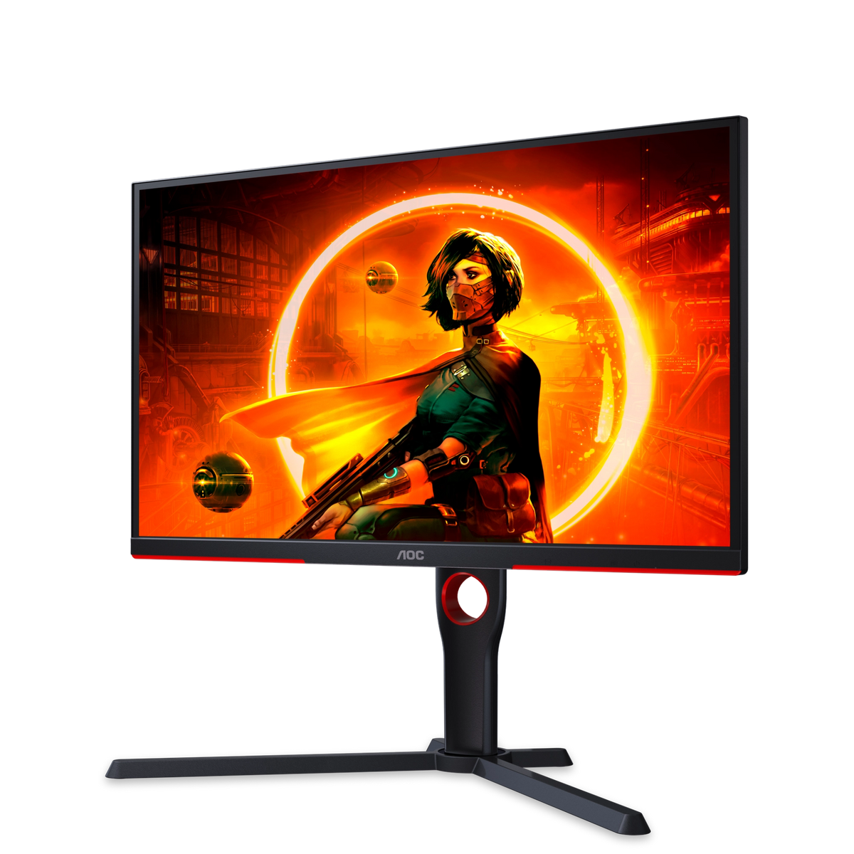 AOC 24.5" FHD Gaming Monitor - Black & Red | 25G3ZM/BK