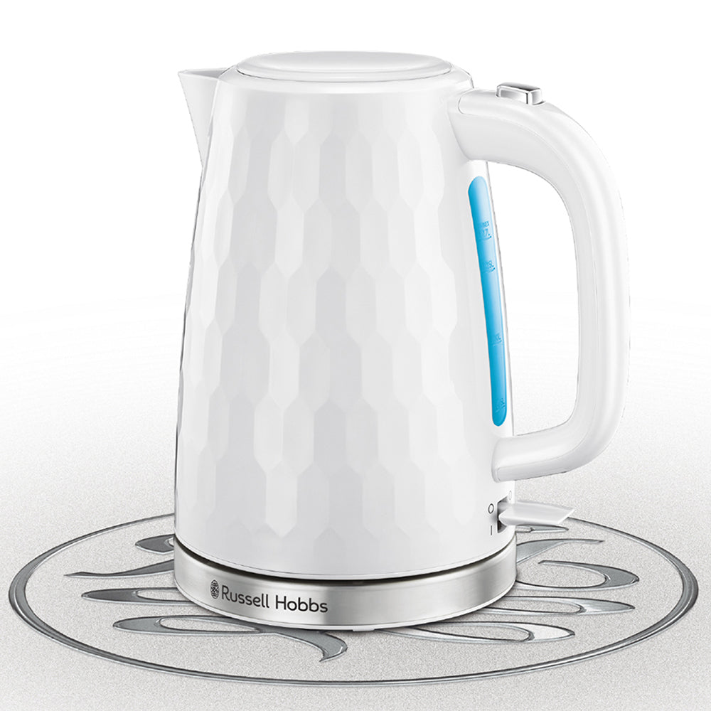 Russell Hobbs Honeycomb 1.7L Kettle - White | 26050 from Russell Hobbs - DID Electrical
