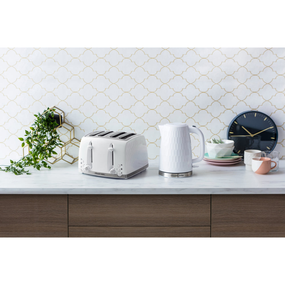 Russell Hobbs Honeycomb 1.7L Kettle - White | 26050 from Russell Hobbs - DID Electrical