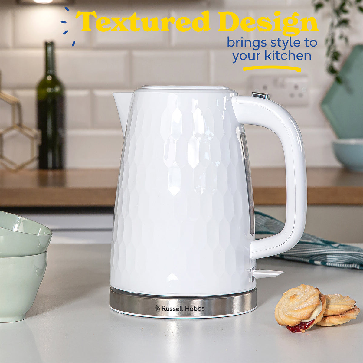 Russell Hobbs Honeycomb 1.7L Kettle - White | 26050