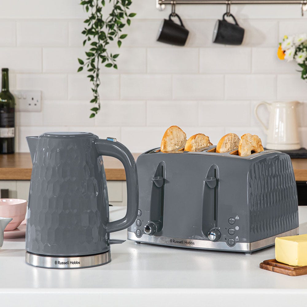 Russell Hobbs Honeycomb 1.7L Kettle - Grey | 26053 from Russell Hobbs - DID Electrical