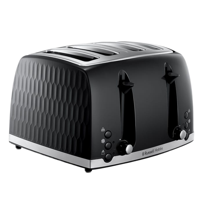 Russell Hobbs Honeycomb 4 Slice Toaster - Black | 26071