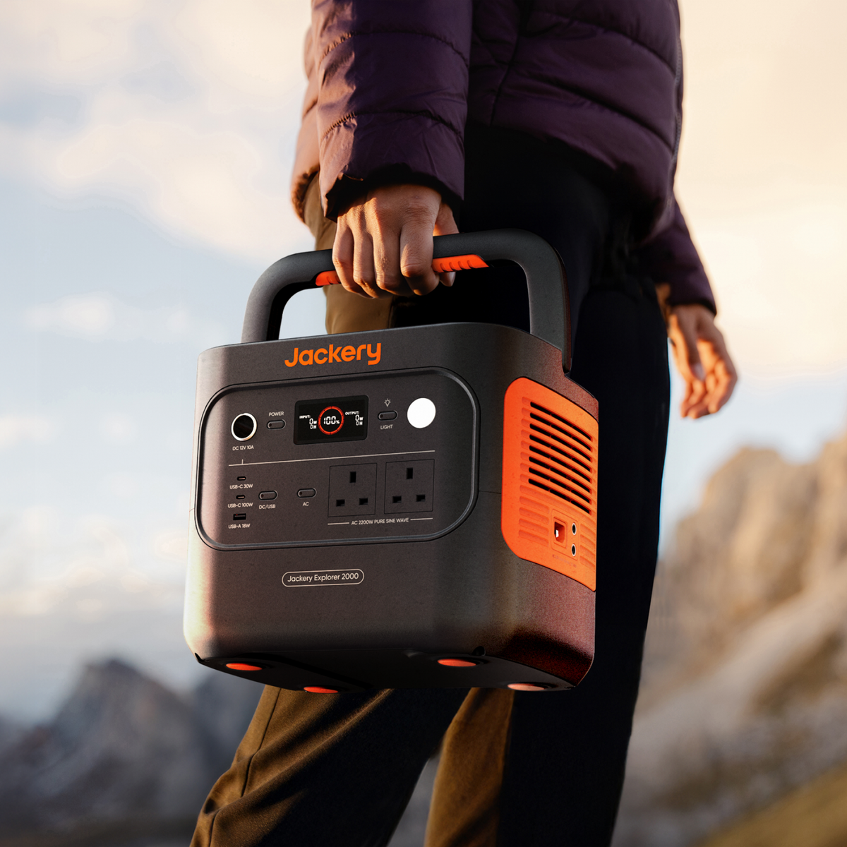 Jackery Explorer 2000 v2 Portable Power Station - Black & Orange | 263-21-0001-000270