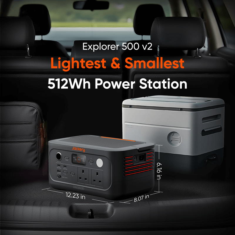 Jackery Explorer 500 v2 Portable Power Station - Black & Orange | 263-21-0001-000276