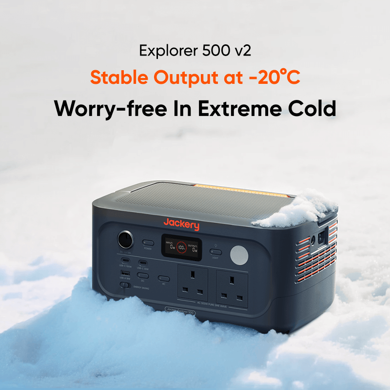 Jackery Explorer 500 v2 Portable Power Station - Black & Orange | 263-21-0001-000276
