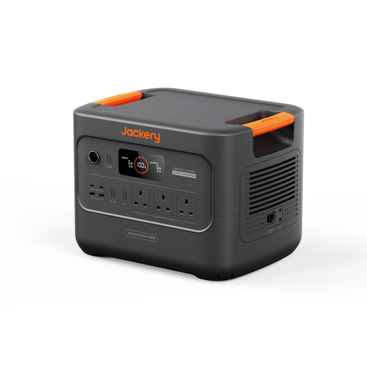Jackery Explorer 3000 v2 Portable Power Station - Black & Orange | 263-21-0001-000329