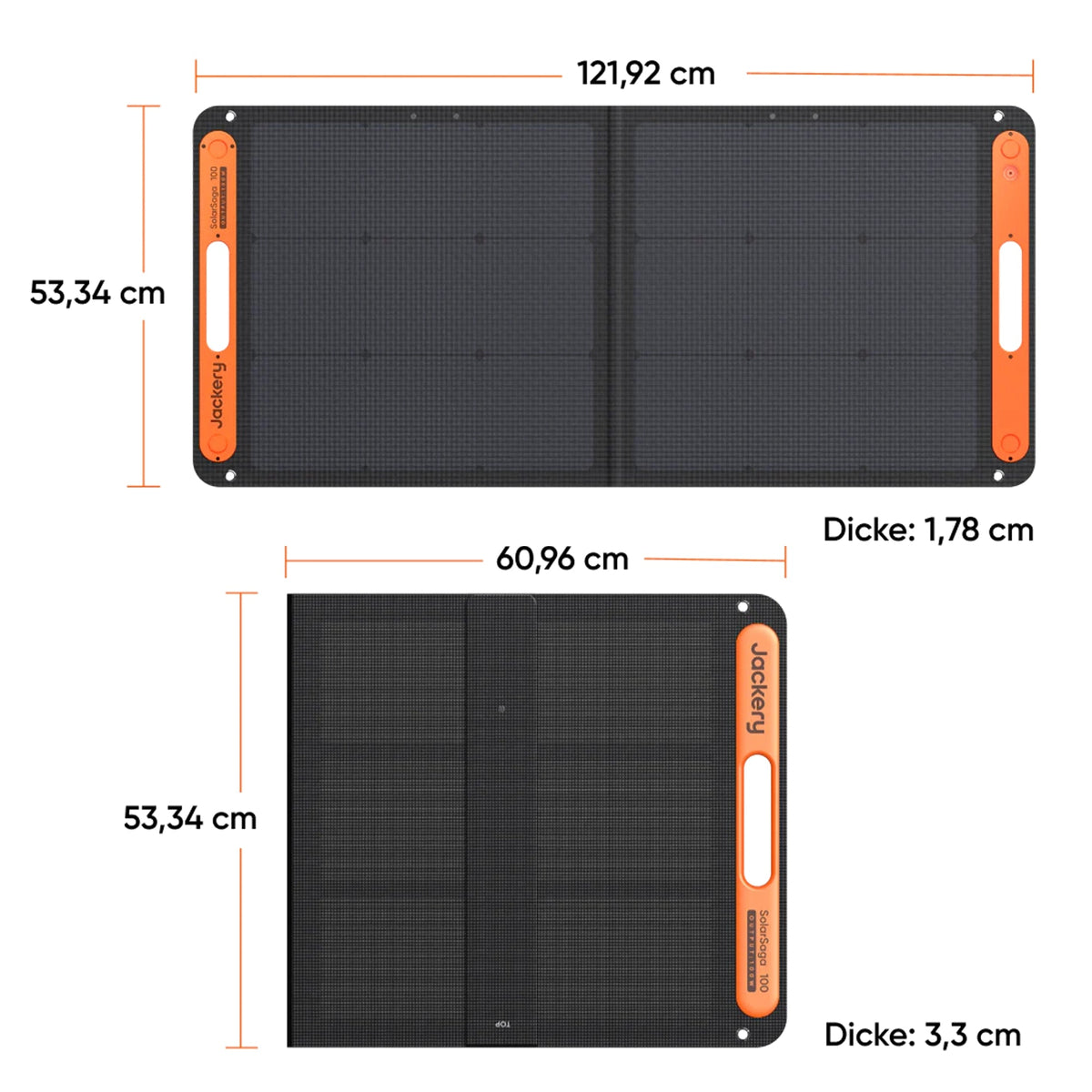 Jackery SolarSaga 100W Solar Panel - Black & Orange | 263-21-0002-000059