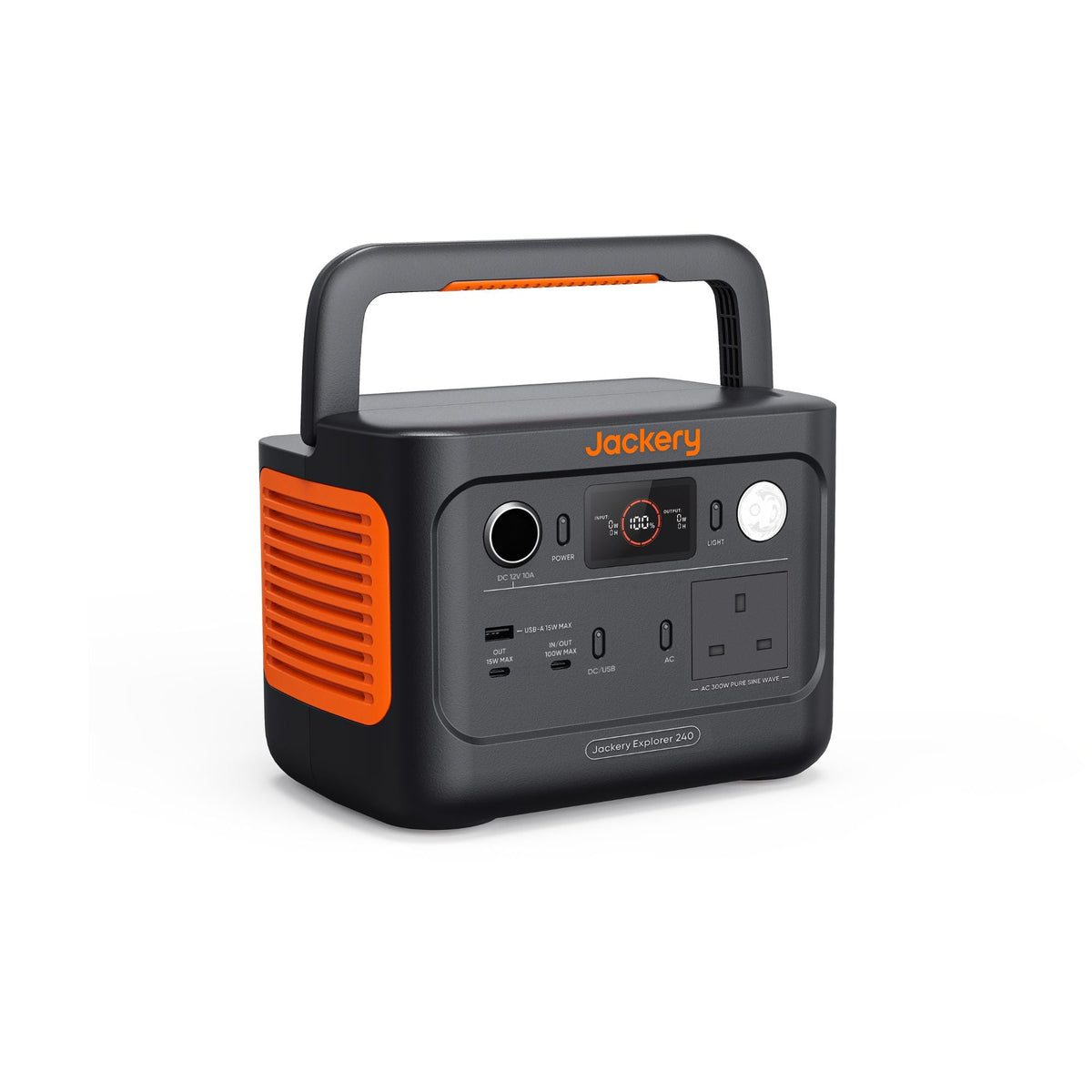 Jackery Explorer 240 v2 Portable Power Station - Black & Orange | 263-70-0240-UKO001
