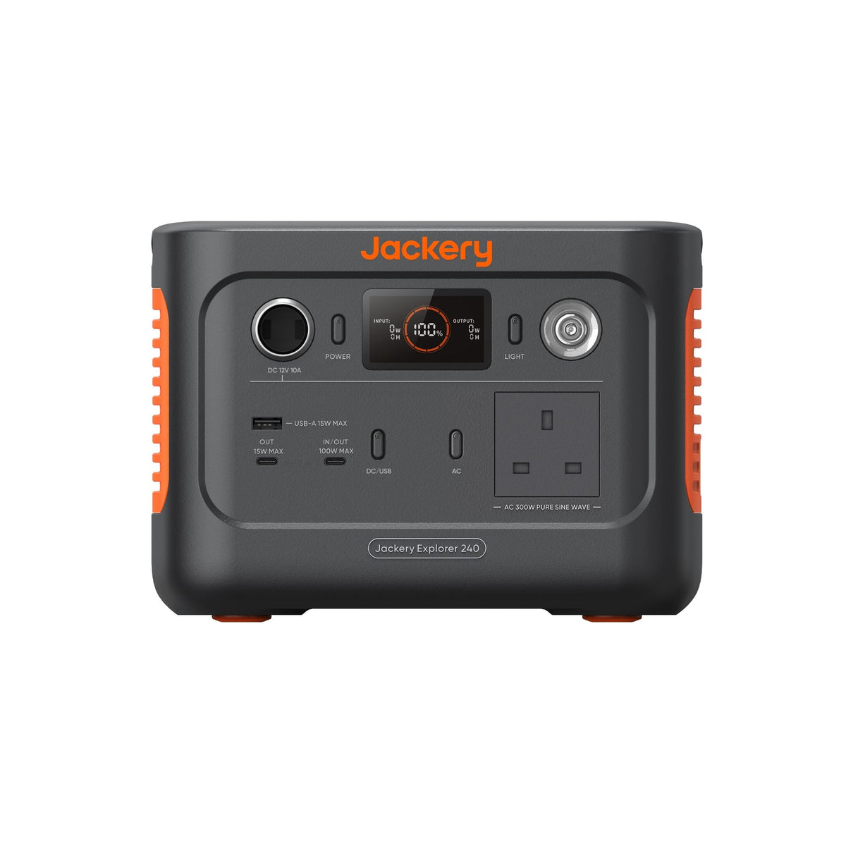 Jackery Explorer 240 v2 Portable Power Station - Black & Orange | 263-70-0240-UKO001