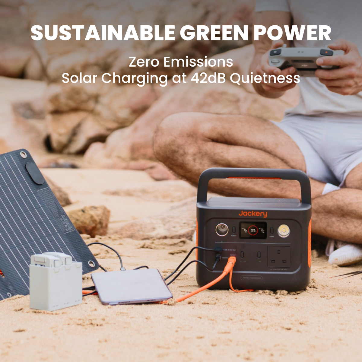 Jackery Explorer 240 v2 Portable Power Station - Black & Orange | 263-70-0240-UKO001