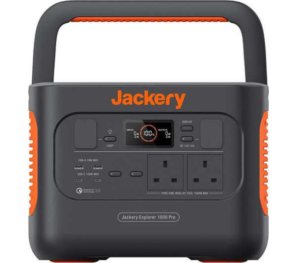 Jackery Explorer 1000 Pro Portable Power Station - Black & Orange | 263-70-1000-UKO001