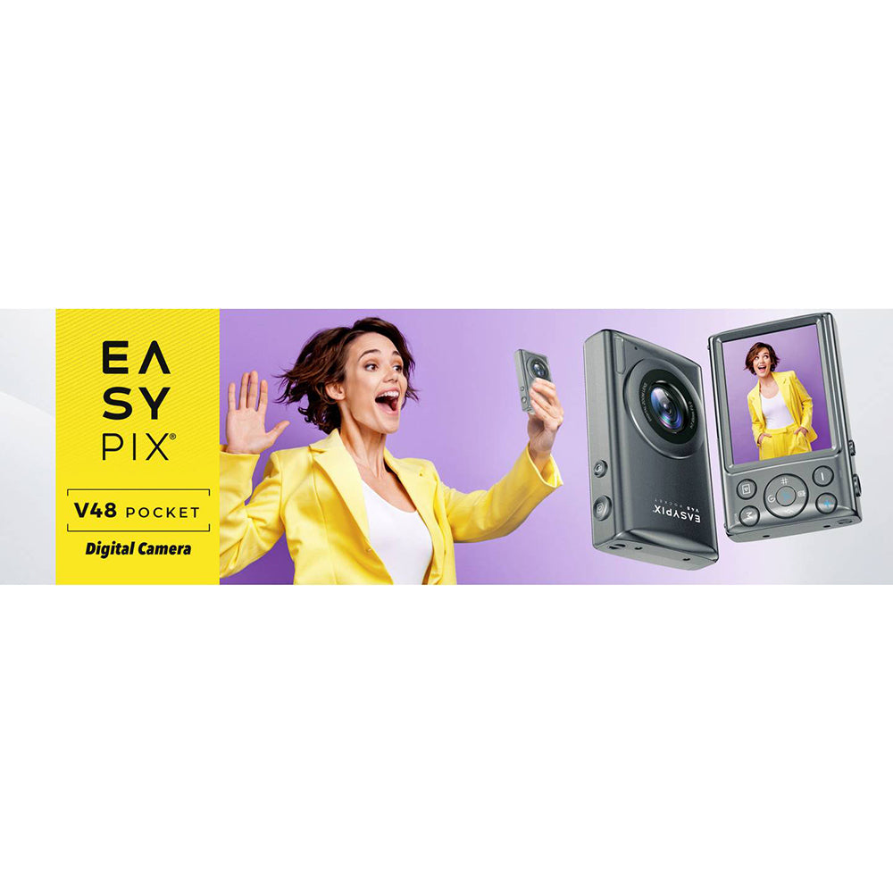 EasyPix V48 Pocket 8MP Digital Camera - Anthracite | 267-20212 from EasyPix - DID Electrical