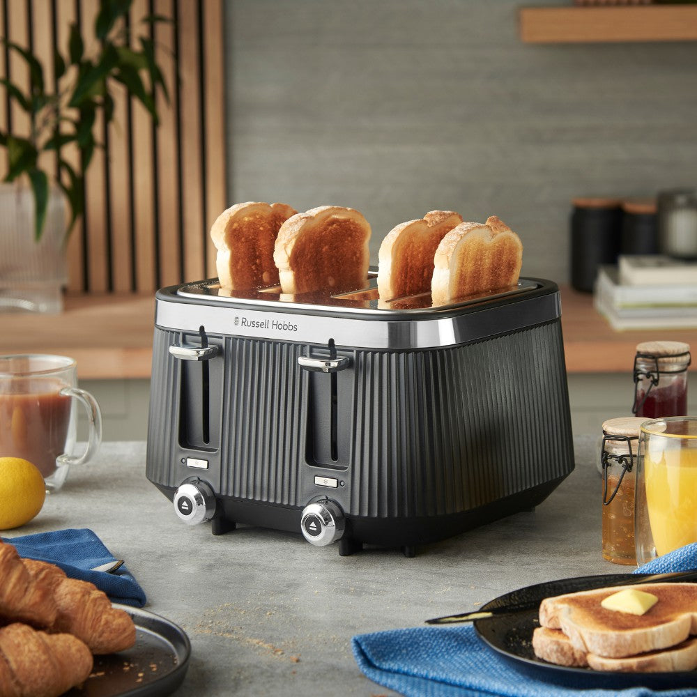 Russell Hobbs Bronte 1960W 4 Slice Toaster - Black | 26770 from Russell Hobbs - DID Electrical