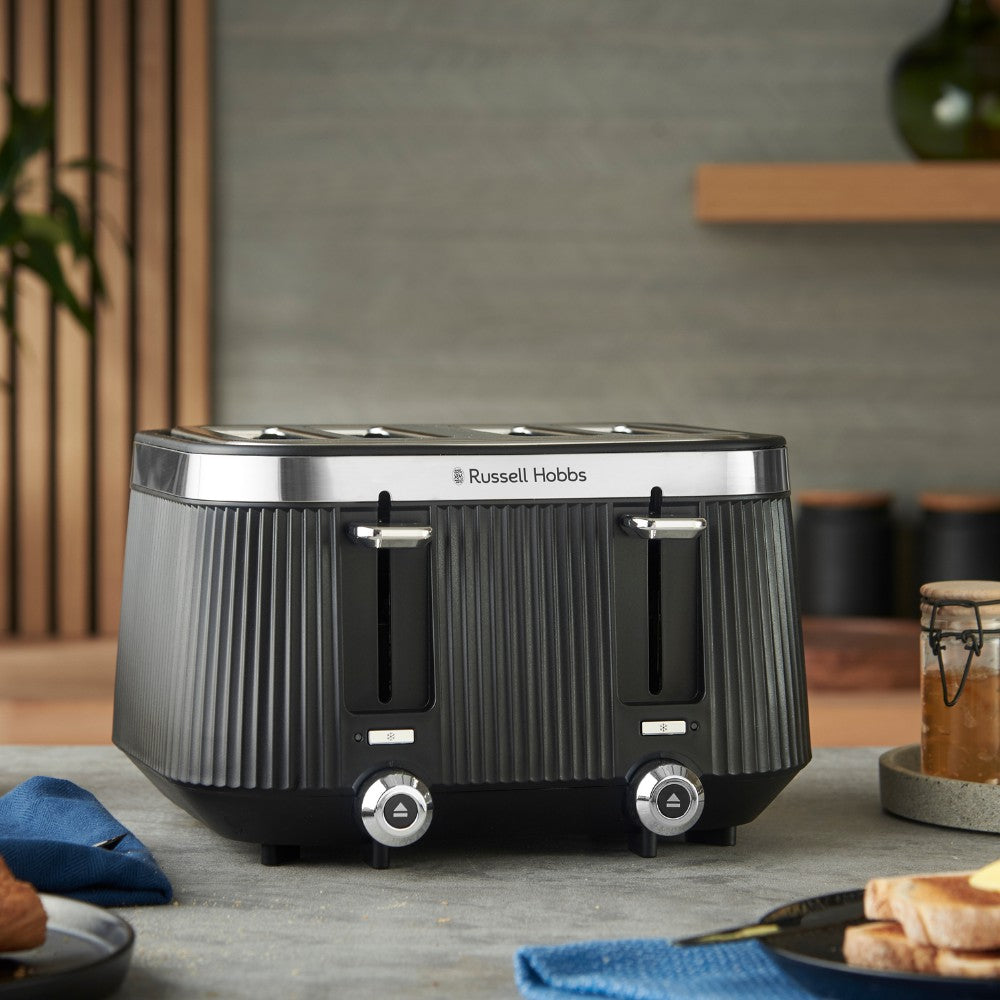 Russell Hobbs Bronte 1960W 4 Slice Toaster - Black | 26770 from Russell Hobbs - DID Electrical