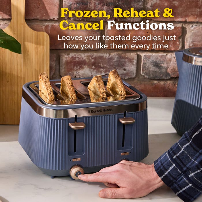 Russell Hobbs Brontë 4 Slice Toaster - Navy Blue | 26772