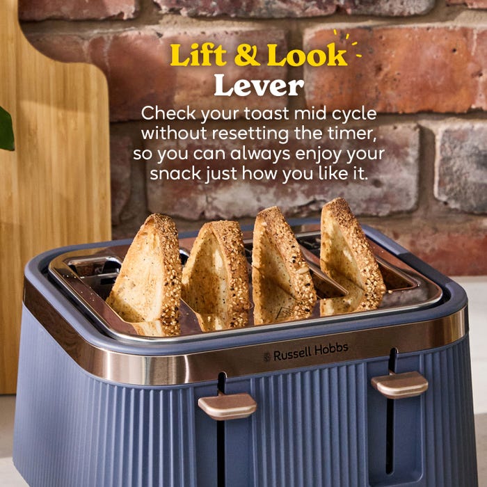 Russell Hobbs Brontë 4 Slice Toaster - Navy Blue | 26772