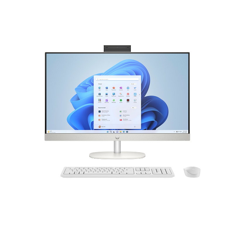 HP 27" Intel Core i3 8GB/512GB All-in-One Desktop PC - Shell White | 27-CR0043NA from HP - DID Electrical